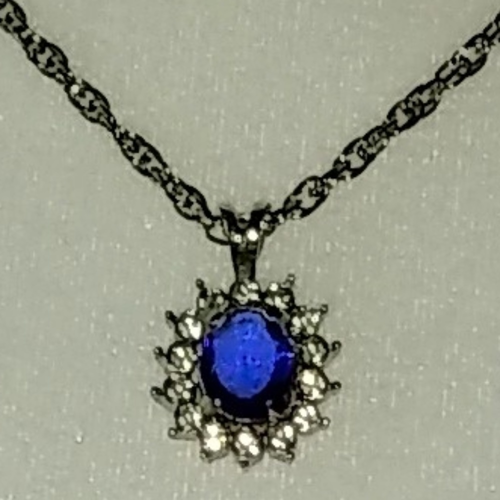 17" L Costume with Clear & 1 Blue Rhinestone